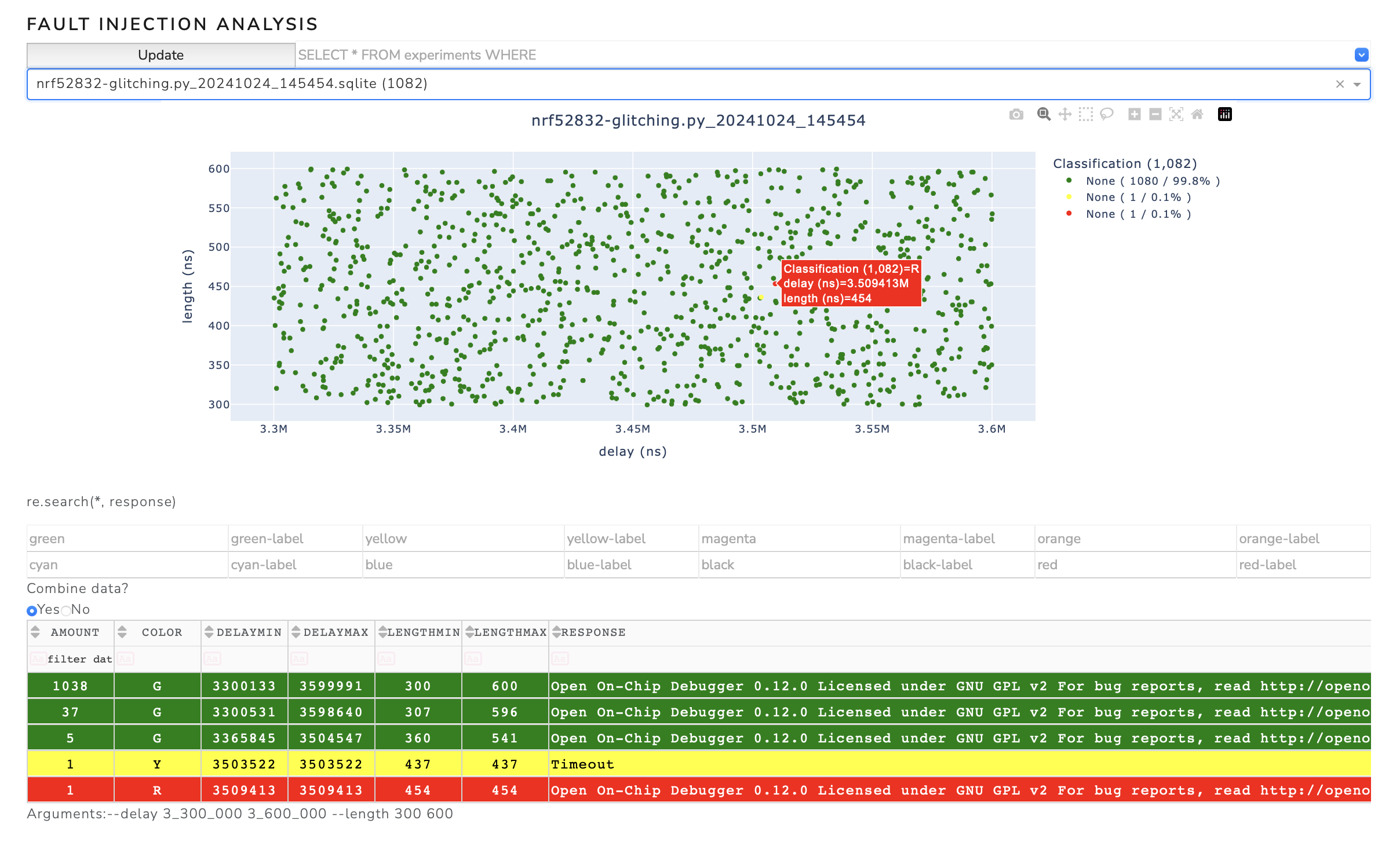 Parameter space web application