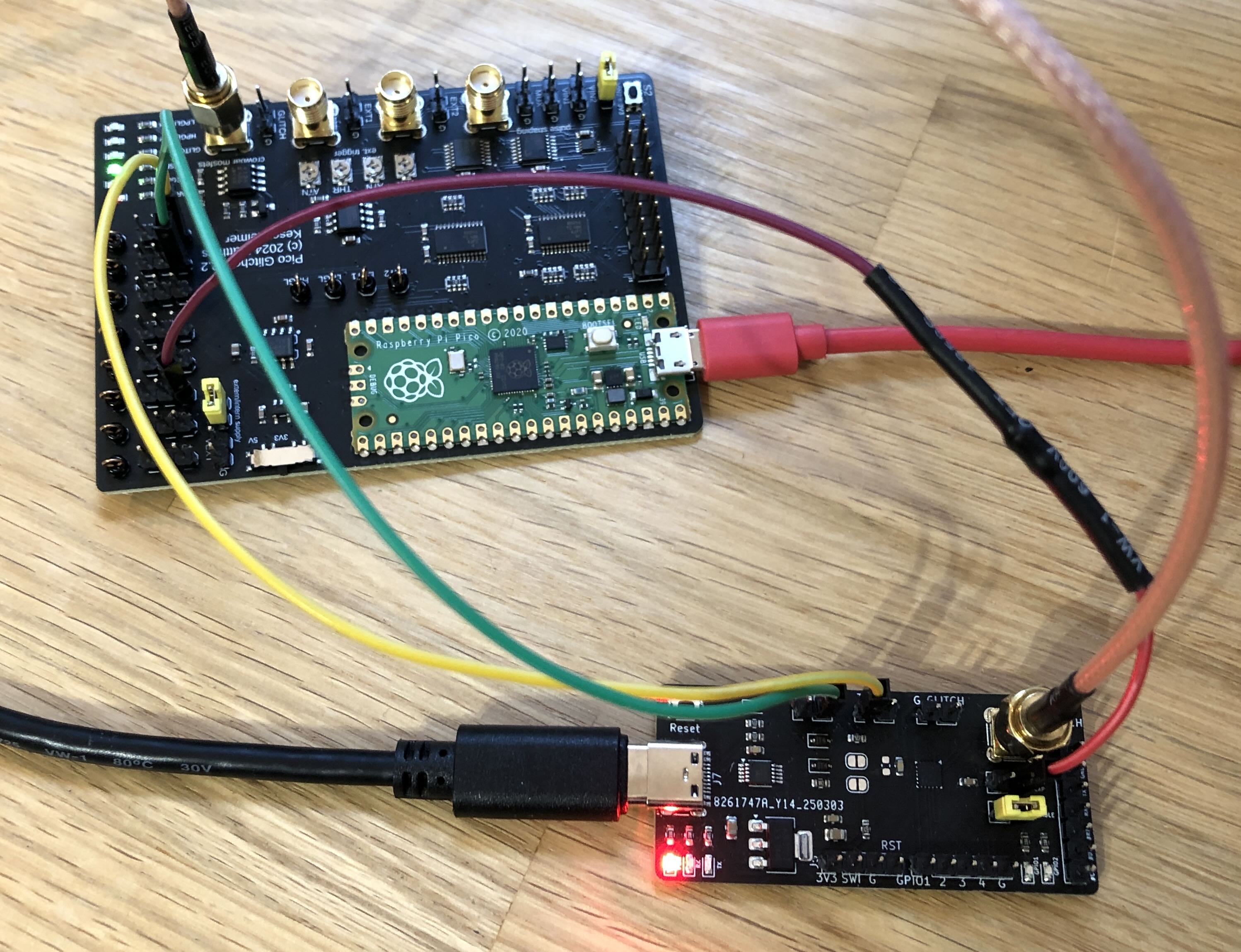 STM8s crowbar glitching setup